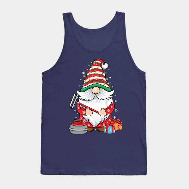 curling gnome Curling player curling Broom Christmas Curling Tank Top by UNXart